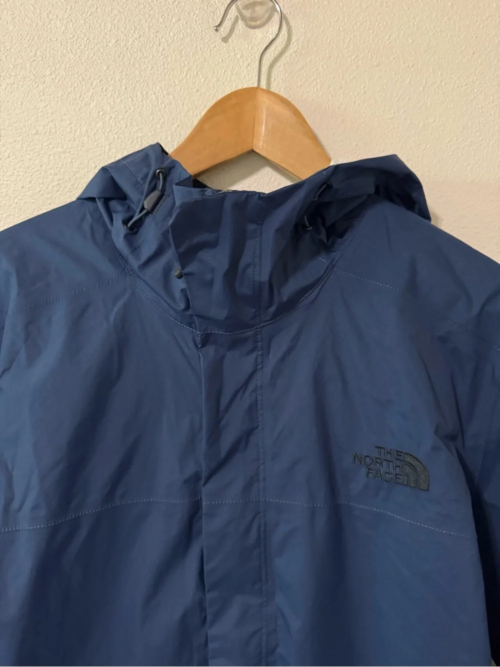 The North Face Dryvent Rain Jacket  Blue Hood Waterproof Gorpcore Hiking-Large